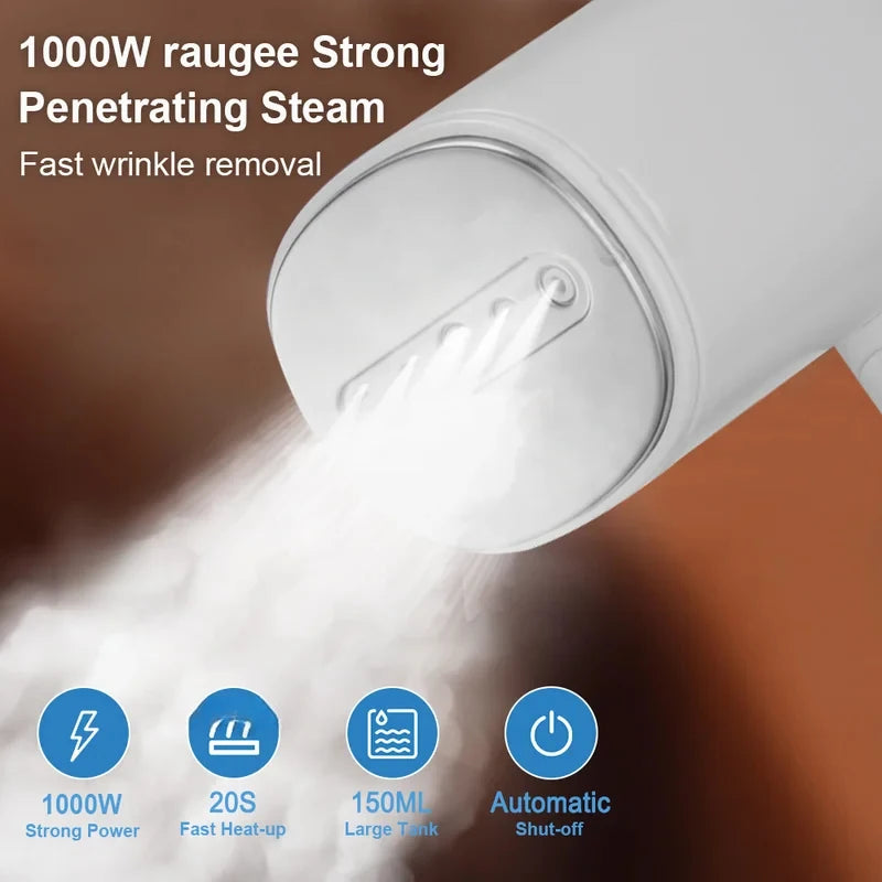 New Handheld Garment Steamer Foldable Portable Clothes Ironing Machine for Home Travel Electric Garment Hanging Steam Iron