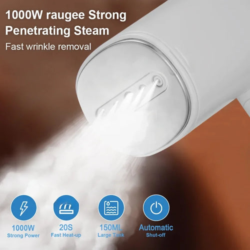 New Handheld Garment Steamer Foldable Portable Clothes Ironing Machine for Home Travel Electric Garment Hanging Steam Iron